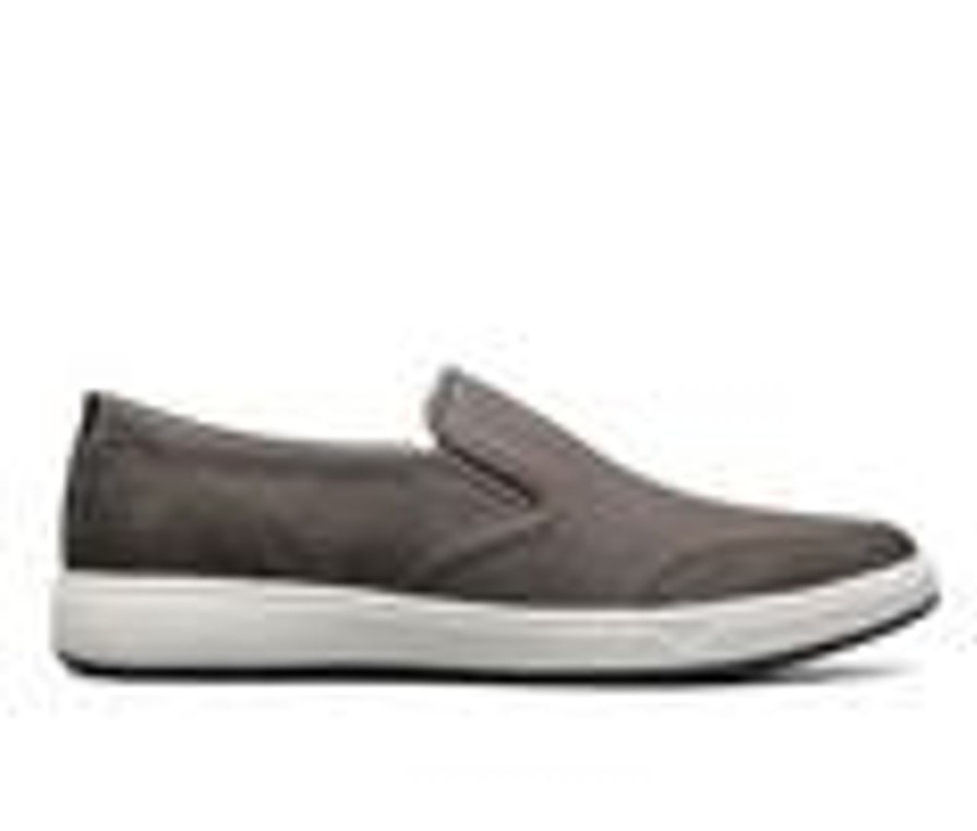 Men Florsheim Loafers And Slip-Ons | Men'S Florsheim Heist Moc Toe Slip On Dress Shoes Gray Nubuck