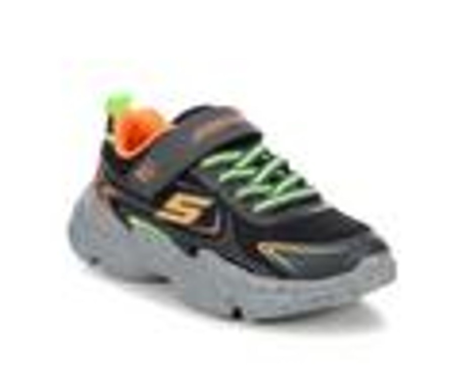 Kids Skechers Athletics & Sneakers | Boys' Skechers Little Kid & Big Kid Wavetronic Running Shoes Blk/Org/Speckle