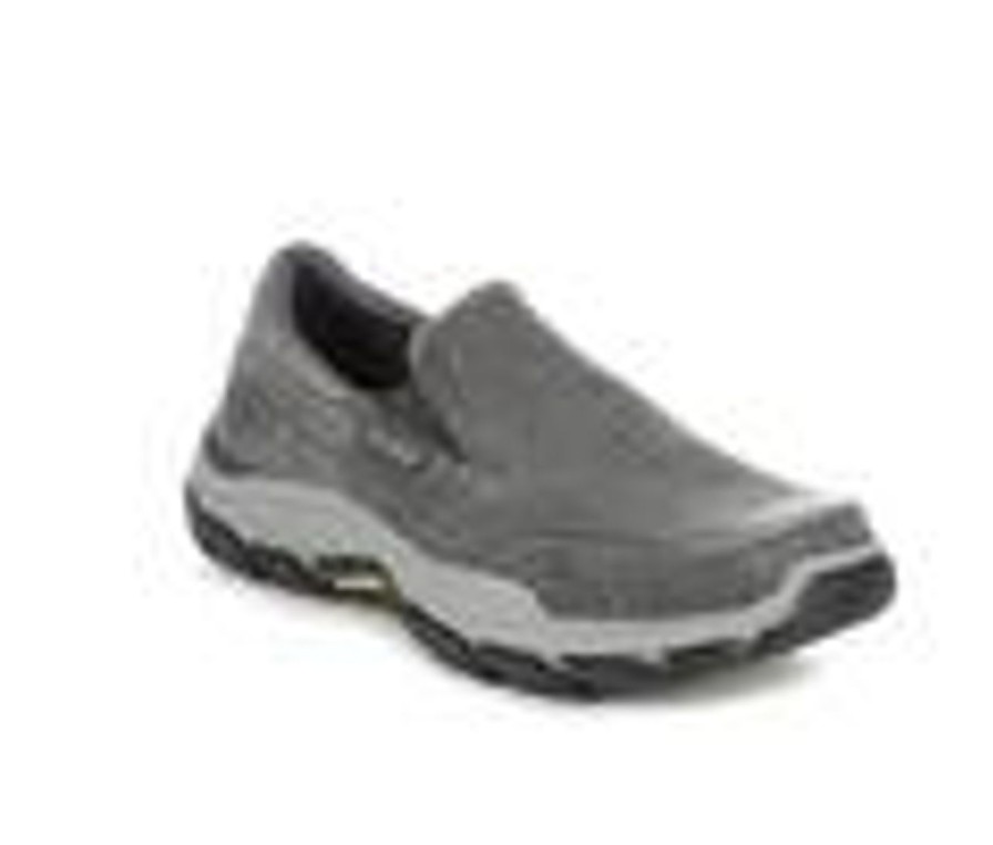 Men Skechers Loafers And Slip-Ons | Men'S Skechers 204387 Fallston Casual Shoes Charcoal