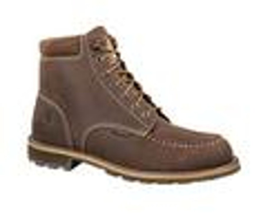 Men Carhartt Electric Hazard | Men'S Carhartt Cmw6197 Waterproof Work Boots Dark Bison