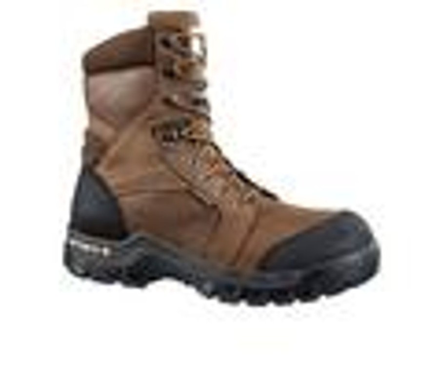 Men Carhartt Electric Hazard | Men'S Carhartt Cmf8389 Comp Toe Insulated Work Boots Dark Brown