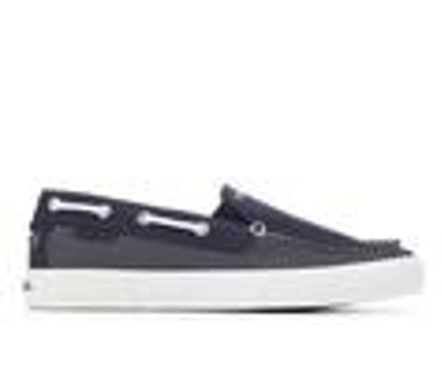 Men Nautica Loafers And Slip-Ons | Men'S Nautica Doubloon Slip-On Boat Shoes Navy Stripe 21