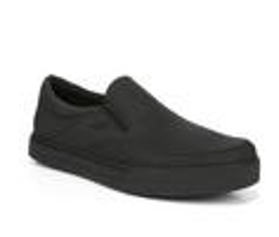 Men Dr. Scholls Soft Toe | Men'S Dr. Scholls Valiant Slip-Resistant Shoes Black