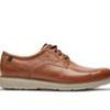 Men Rockport Oxfords | Men'S Rockport Garett Plain Toe Dress Shoes Caramel