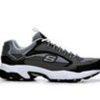 Men Skechers Cross Training | Men'S Skechers 51286 Stamina Cutback Training Sneakers Gry/Blk/Wht