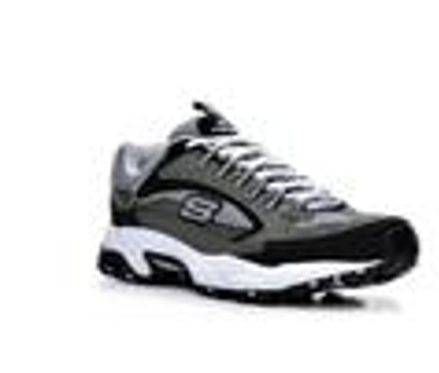 Men Skechers Cross Training | Men'S Skechers 51286 Stamina Cutback Training Sneakers Gry/Blk/Wht