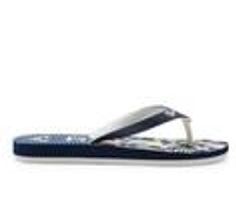 Kids Roxy Sandals | Girls' Roxy Little Kid & Big Kid Tahiti Vii Flip-Flops Yellow/Wht/Navy