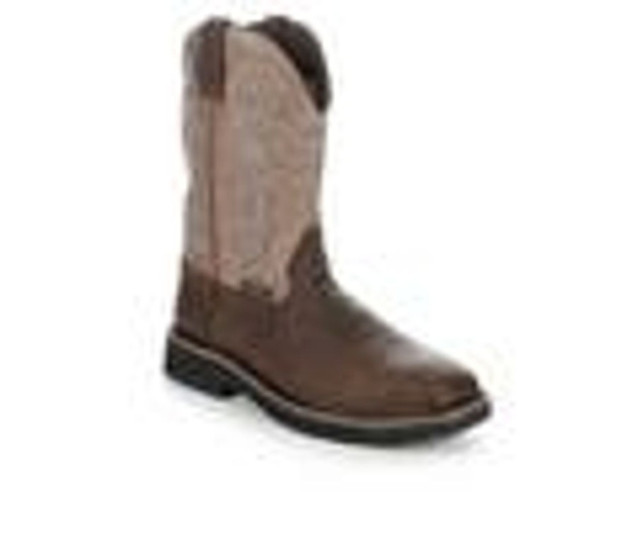 Men Wolverine Waterproof | Men'S Wolverine Rancher Work Boots Dark Taupe/Brn