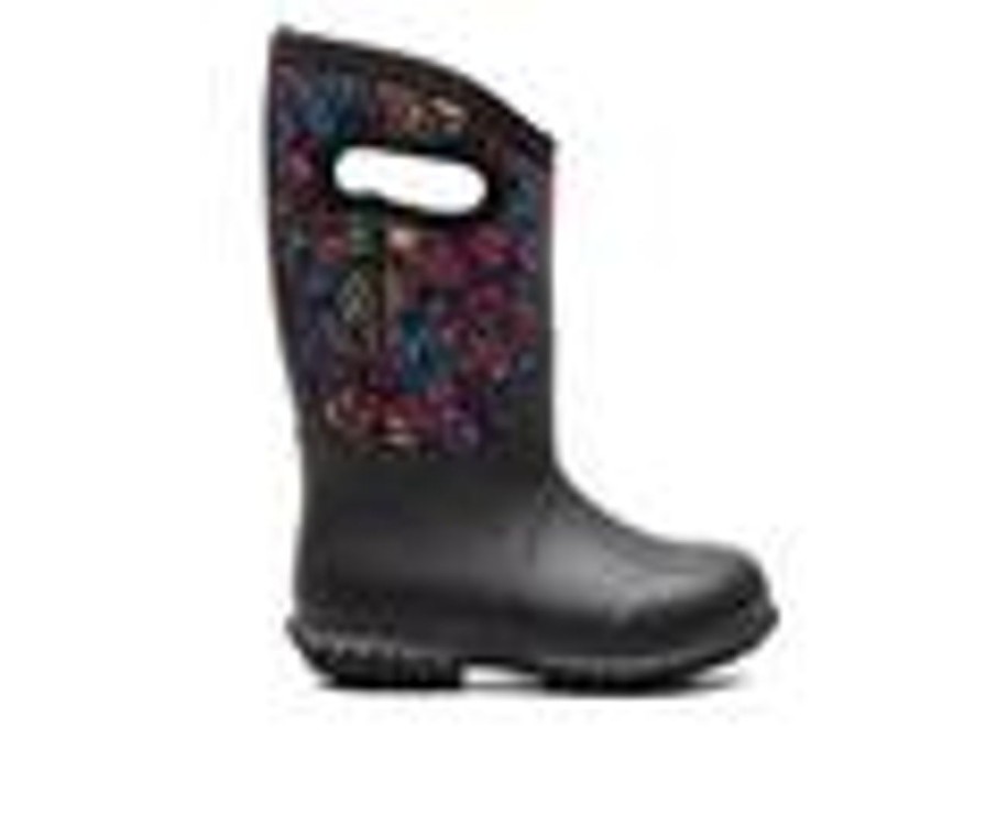 Kids Bogs Footwear Boots | Girls' Bogs Footwear Little Kid & Big Kid York Wild Garden Rain Boots Black Multi