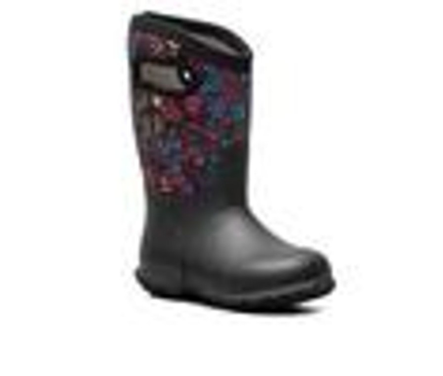 Kids Bogs Footwear Boots | Girls' Bogs Footwear Little Kid & Big Kid York Wild Garden Rain Boots Black Multi