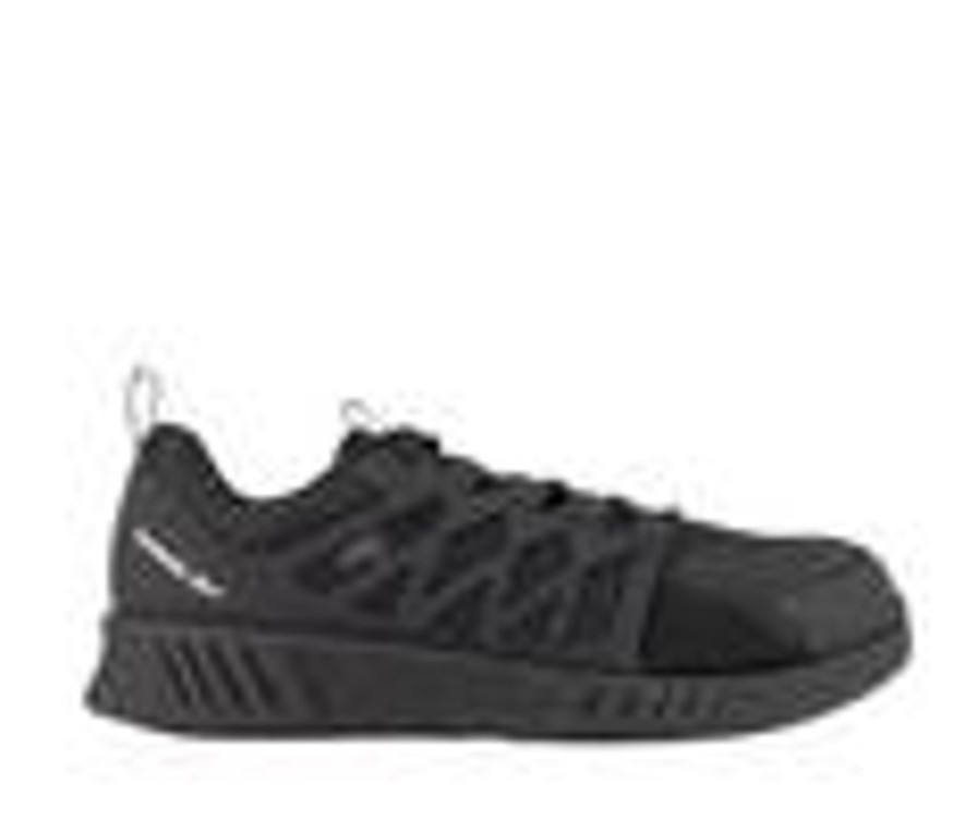 Men REEBOK WORK Slip Resistant | Men'S Reebok Work Women'S Fusion Flexweave Rb317 Work Shoes Black