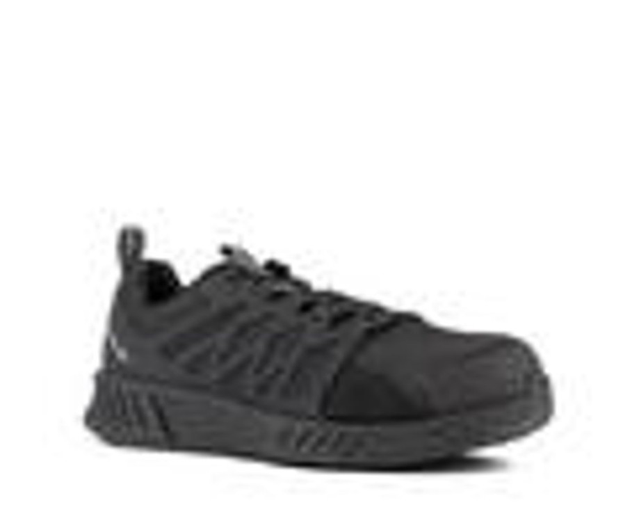 Men REEBOK WORK Slip Resistant | Men'S Reebok Work Women'S Fusion Flexweave Rb317 Work Shoes Black