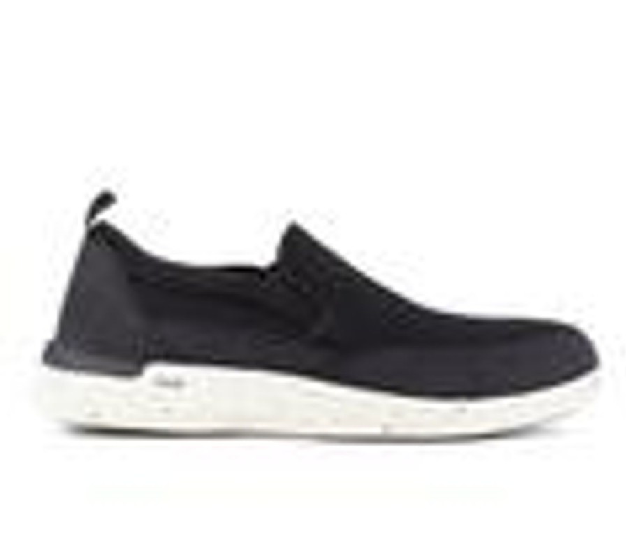 Men Rockport Works Composite And Alloy Toe | Men'S Rockport Works Truflex Fly Mudguard Slip On Work Shoes Balck