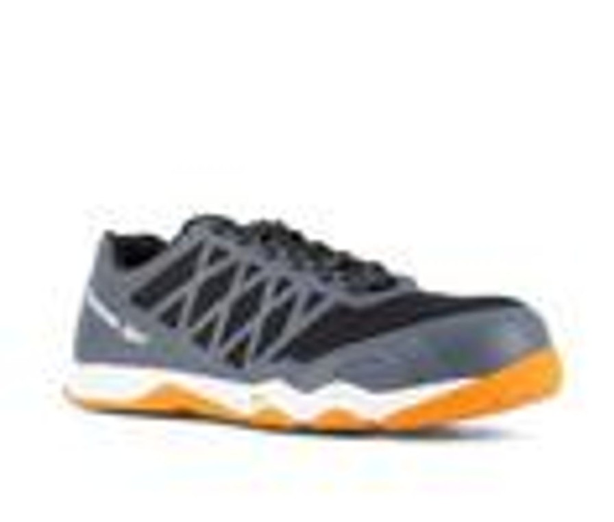 Men REEBOK WORK Electric Hazard | Men'S Reebok Work Speed Tr Work Rb4453 Shoes Grey/Orange