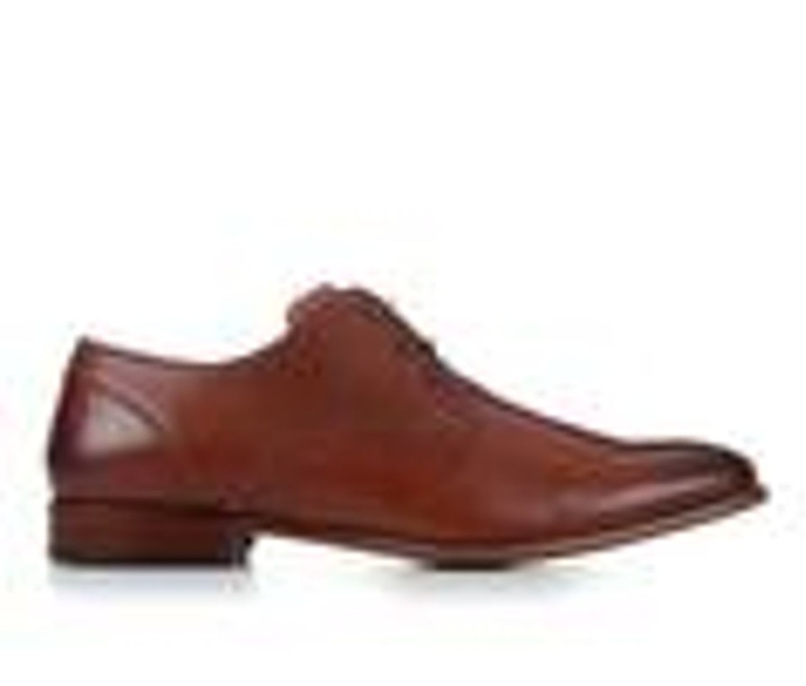 Men Florsheim Loafers | Men'S Florsheim Flex Plain Toe Oxfords Cognac