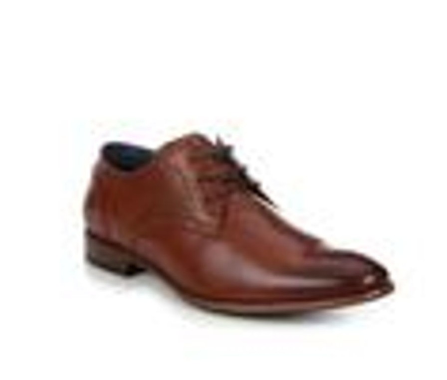 Men Florsheim Loafers | Men'S Florsheim Flex Plain Toe Oxfords Cognac