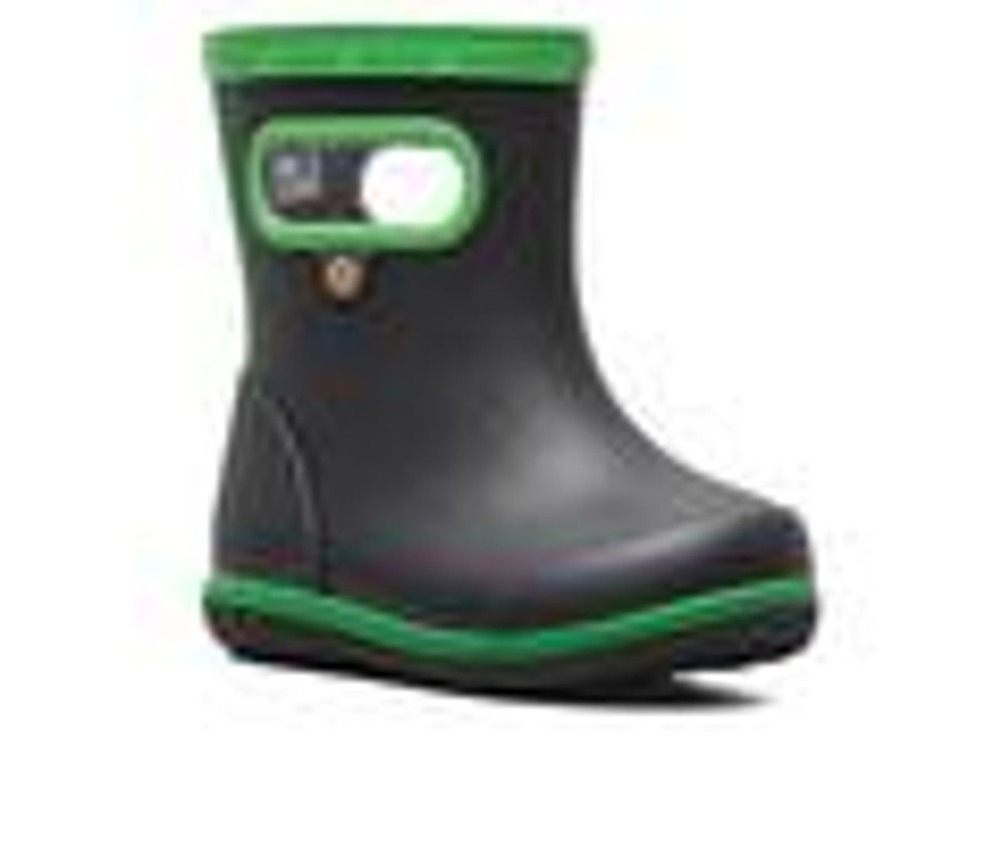 Kids Bogs Footwear Boots | Kids' Bogs Footwear Toddler & Little Kid Skipper Ii Solid Rain Boots Navy/Green