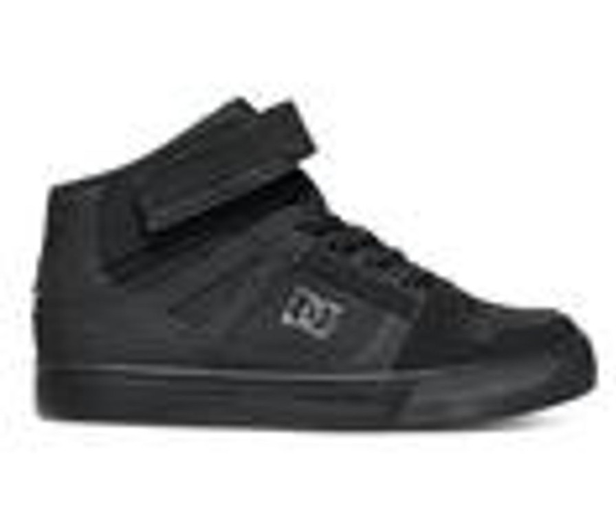 Kids DC Athletics & Sneakers | Boys' Dc Little Kid & Big Kid Pure Ev High-Top Sneakers Black/Black