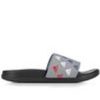 Kids Adidas Sandals | Boys' Adidas Adilette Comfort Print Boys 11-6 Sport Slides Grey/White/Blue