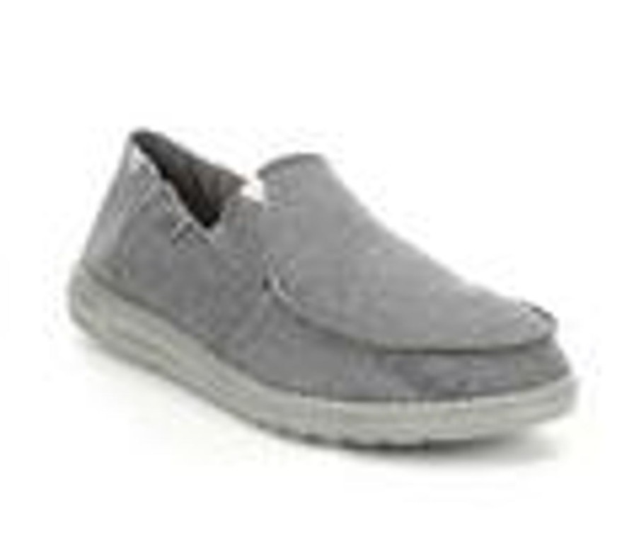 Men HEYDUDE Loafers And Slip-Ons | Men'S Heydude Chan Stretch Casual Shoes Steel