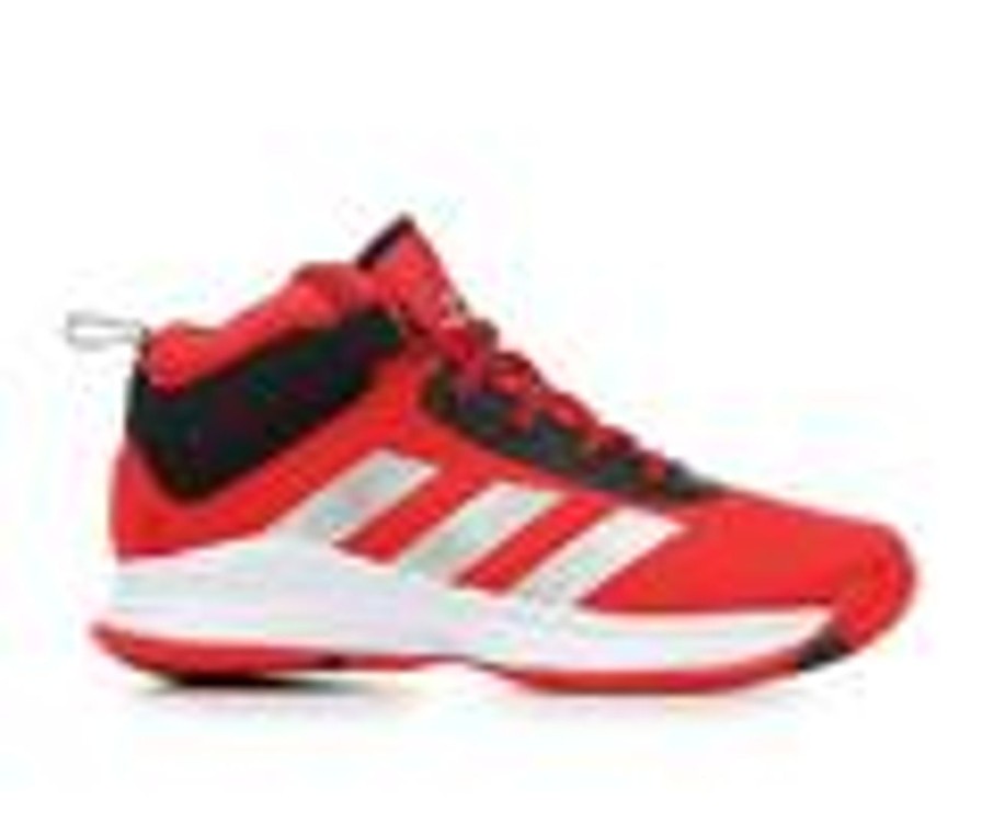 Kids Adidas Athletics & Sneakers | Boys' Adidas Little Kid & Big Kid Cross 'Em Up 5 Wide Width Basketball Shoes Red/Wht/Silver