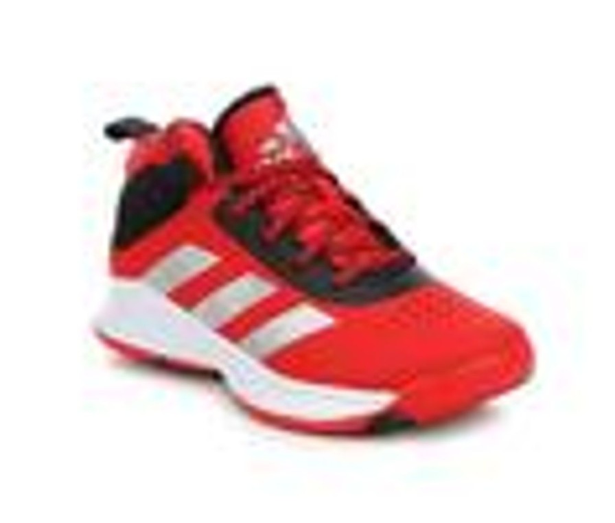 Kids Adidas Athletics & Sneakers | Boys' Adidas Little Kid & Big Kid Cross 'Em Up 5 Wide Width Basketball Shoes Red/Wht/Silver