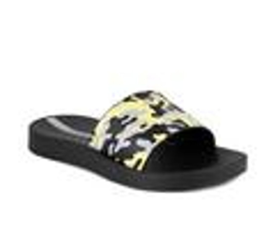 Kids Ipanema Sandals | Boys' Ipanema Little Kid & Big Kid Urban Iv Sport Slides Blk/Grey/Green