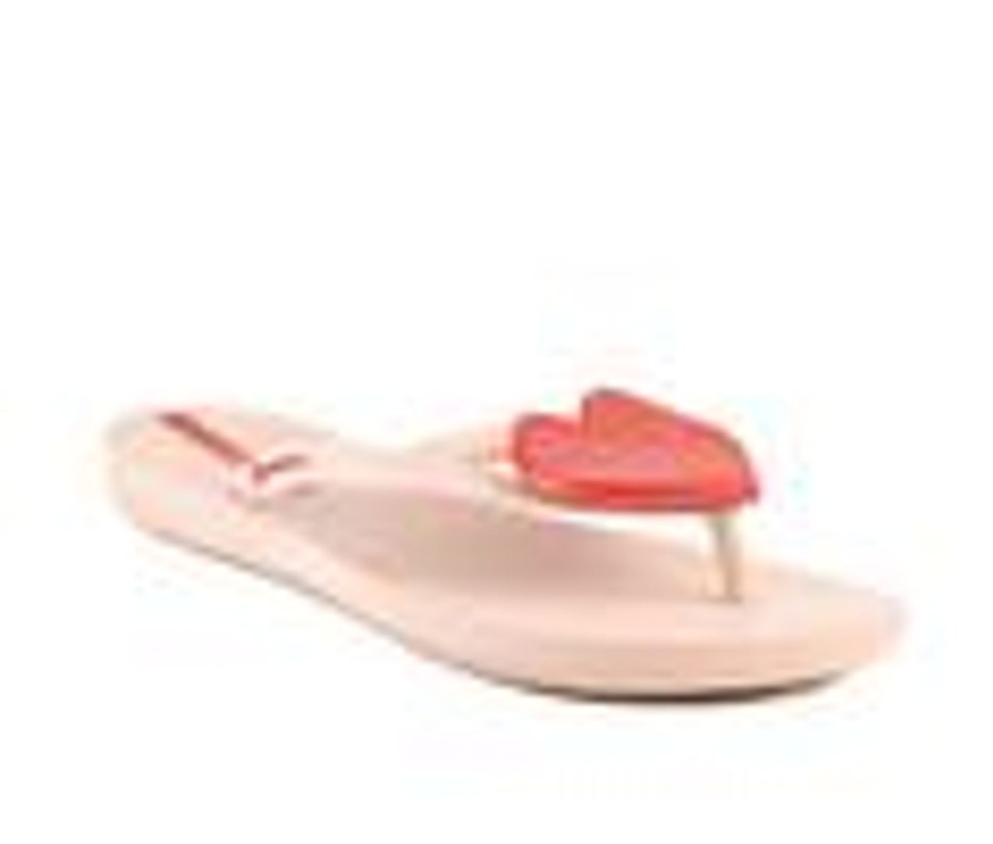 Kids Ipanema Sandals | Girls' Ipanema Little Kid & Big Kid Wave Heart Ii Flip-Flops Pink/Red