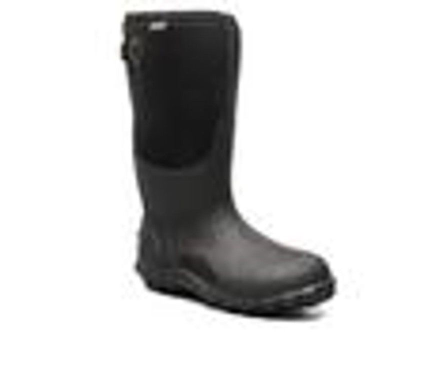 Men Bogs Footwear Waterproof | Men'S Bogs Footwear Classic High Adjustable Calf Work Boots Black