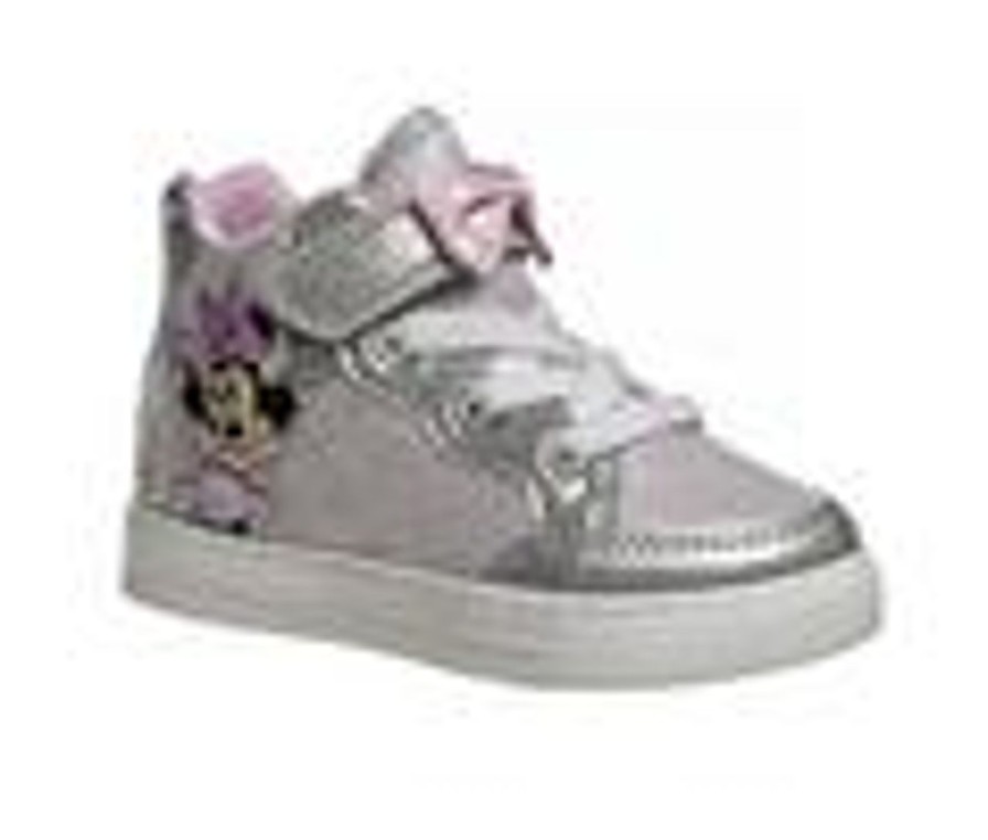 Kids Disney Sandals | Girls' Disney Minnie Hrty Stps6-11 Silver/Pink