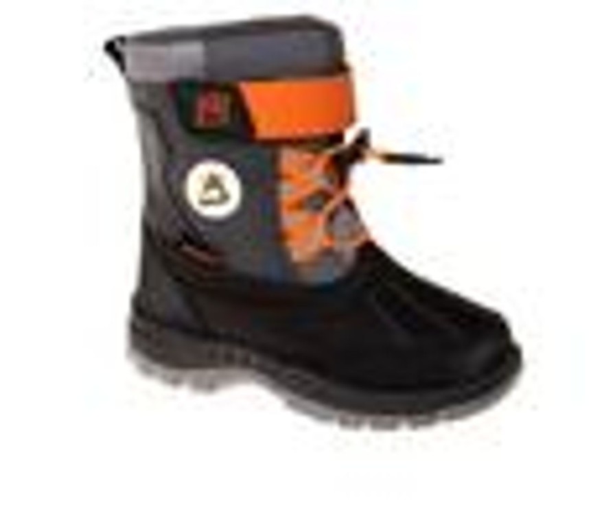 Kids Avalanche Boots | Boys' Avalanche Toddler & Little Kid Chilling Adventures Winter Boots Grey/Blk/Orange