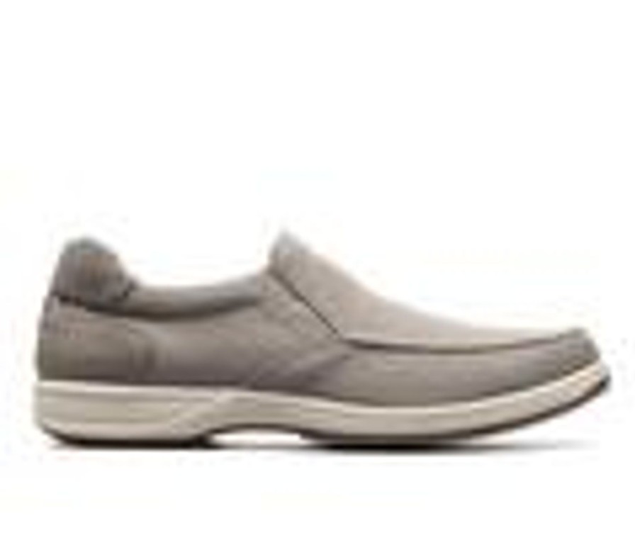 Men Florsheim Loafers And Slip-Ons | Men'S Florsheim Lakeside Canvas Boat Shoes Gray