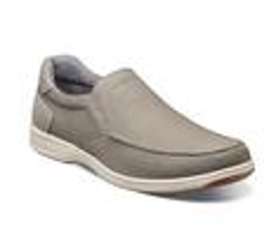 Men Florsheim Loafers And Slip-Ons | Men'S Florsheim Lakeside Canvas Boat Shoes Gray