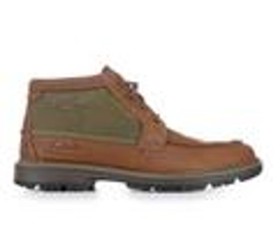 Men Clarks Waterproof | Men'S Clarks Maplewalk Moc Toe Casual Boots Brown Combi