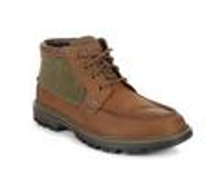 Men Clarks Waterproof | Men'S Clarks Maplewalk Moc Toe Casual Boots Brown Combi