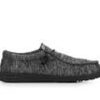 Men HEYDUDE Boat Shoes | Men'S Heydude Wally Sport Knit Casual Shoes Black/Black