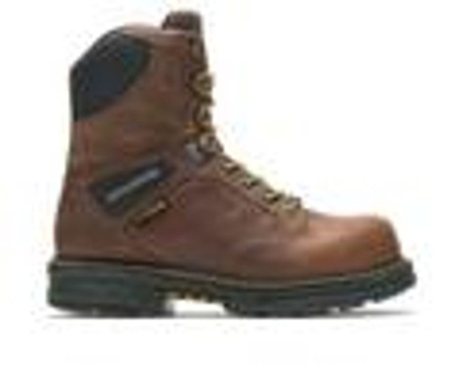 Men Wolverine Soft Toe | Men'S Wolverine Hellcat Ultraspring Waterproof 8In Work Boots Medium Brown