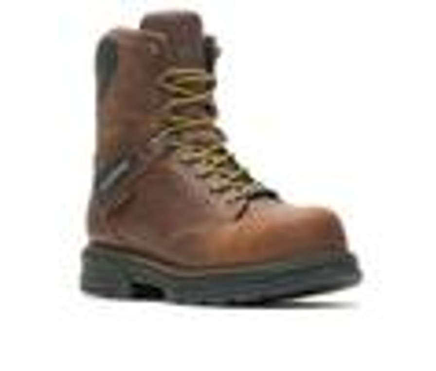 Men Wolverine Soft Toe | Men'S Wolverine Hellcat Ultraspring Waterproof 8In Work Boots Medium Brown