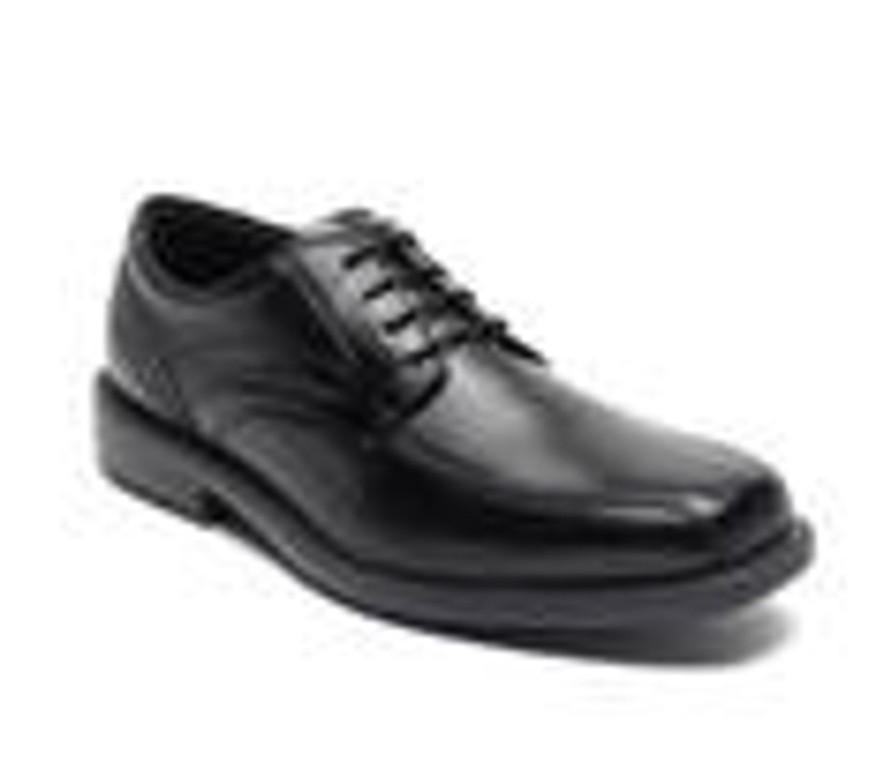 Men Rockport Oxfords | Men'S Rockport Style Leader 2 Bike Toe Oxford Dress Shoes Black