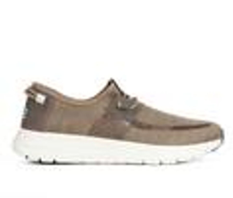 Men HEYDUDE Slip-Ons | Men'S Heydude Sirocco Sneakers Beige Bark