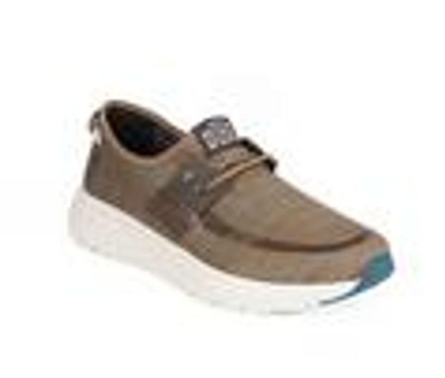 Men HEYDUDE Slip-Ons | Men'S Heydude Sirocco Sneakers Beige Bark