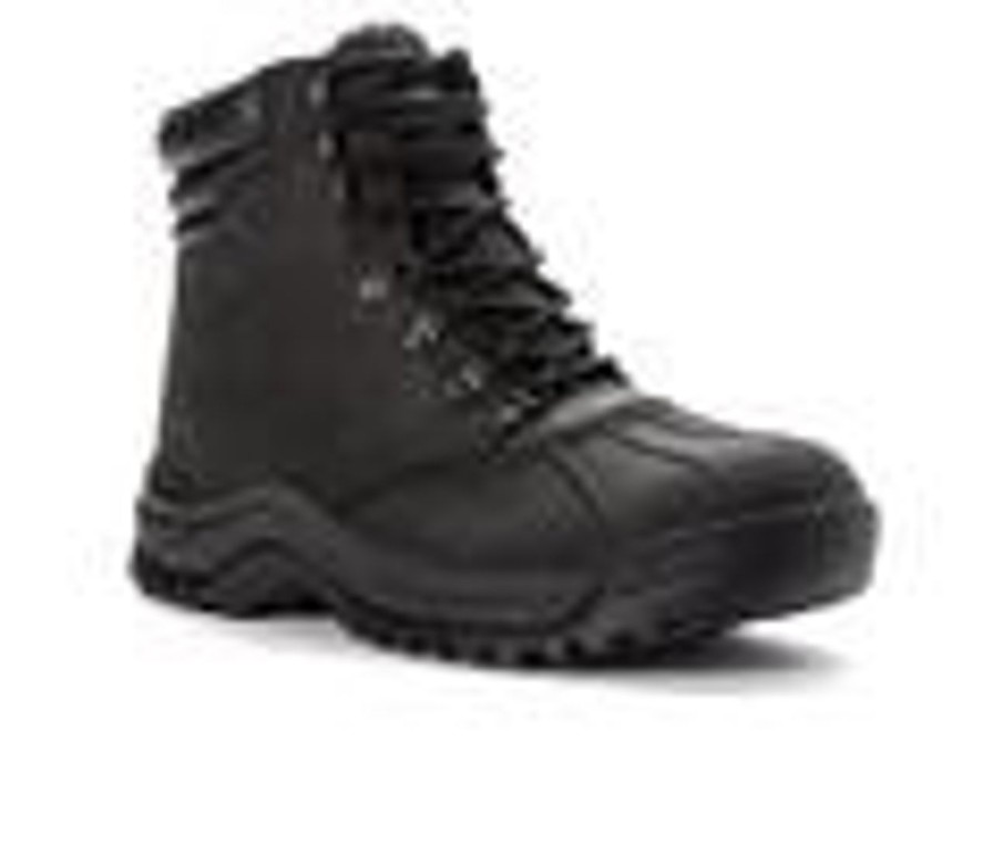 Men Propet Winter And Snow Boots | Men'S Propet Blizzard Mid Lace Waterproof Winter Boots Black