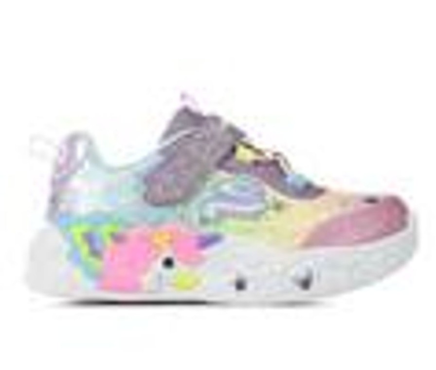 Kids Skechers Casual | Girls' Skechers Toddler Unicorn Charmer Twilight Light-Up Shoes Purple/Multi