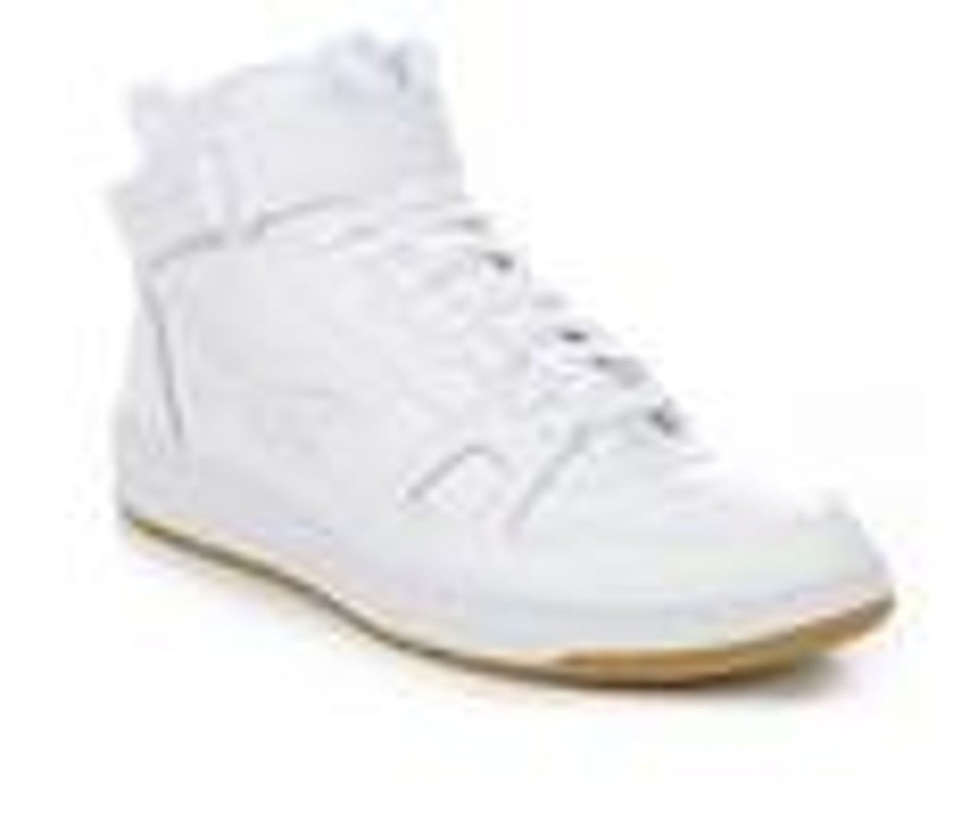 Men Reebok High Tops | Men'S Reebok Resonator Mid Strap Basketball Shoes White/Gum