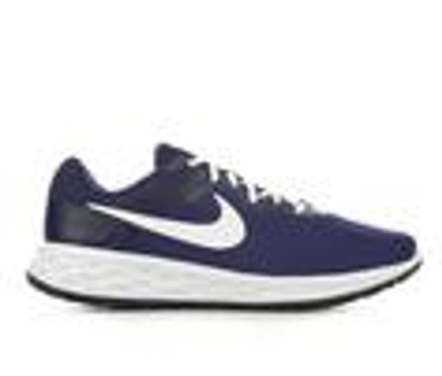 Men Nike Cross Training | Men'S Nike Revolution 6 Sustainable Running Shoes Navy/White/Grey