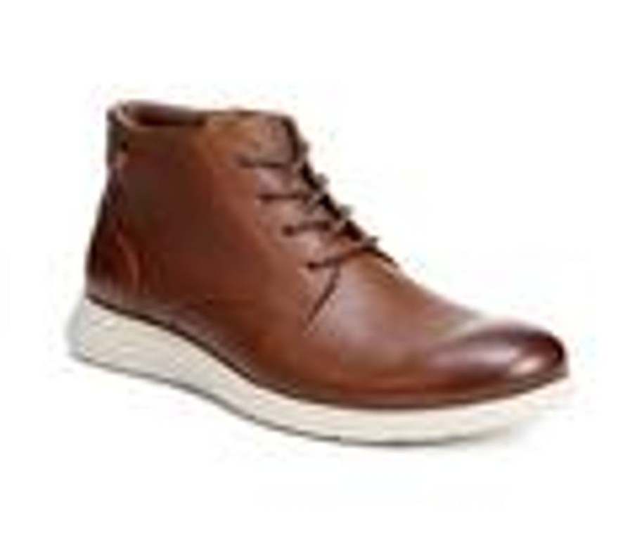 Men Dr. Scholls Boots | Men'S Dr. Scholls Tracker Dress Boots Brown Leather