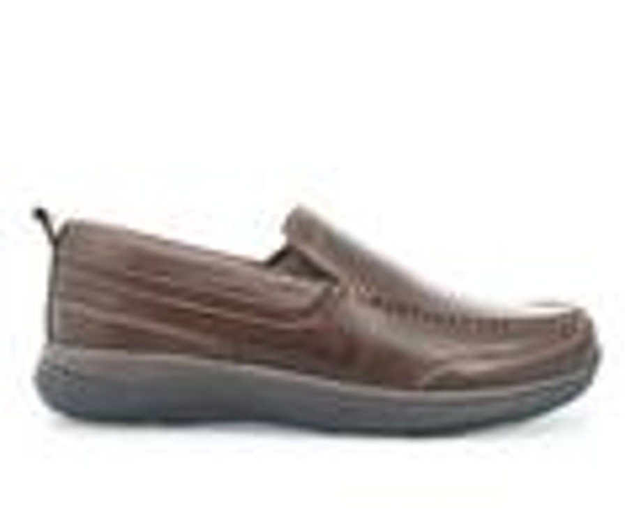 Men Propet Loafers And Slip-Ons | Men'S Propet Preston Slip On Boat Shoe Coffee