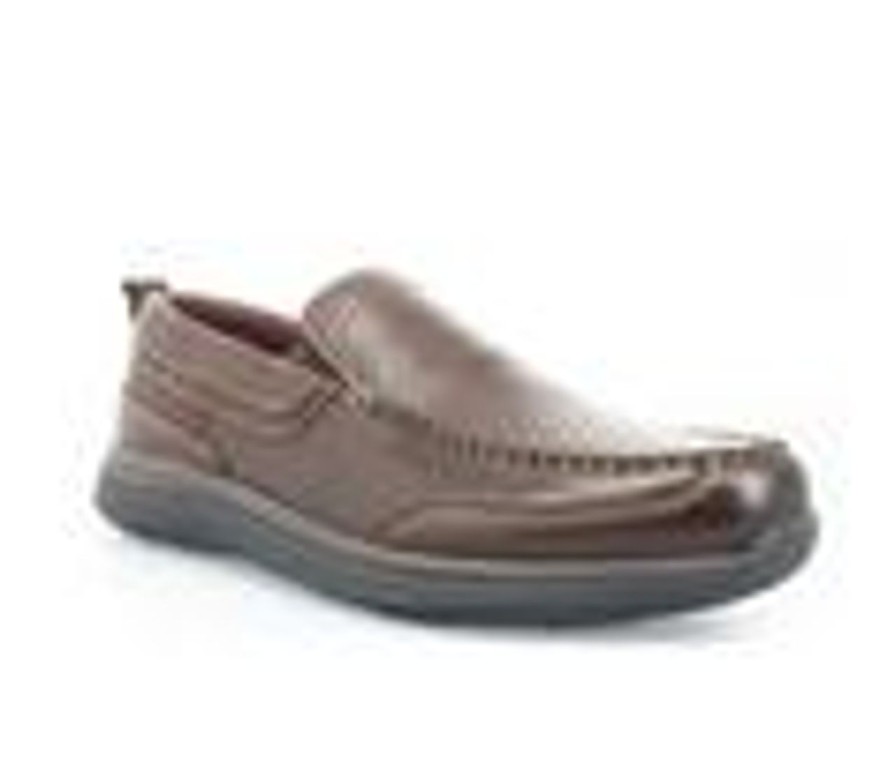 Men Propet Loafers And Slip-Ons | Men'S Propet Preston Slip On Boat Shoe Coffee