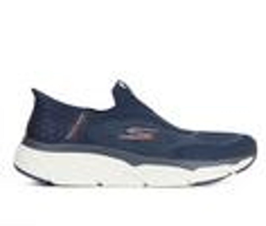 Men Skechers Slip-Ons | Men'S Skechers Max Cushion Slip In Sneakers Navy