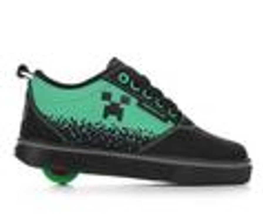 Kids Heelys Athletics & Sneakers | Boys' Heelys Little Kid & Big Kid Pro 20 Minecraft Wheeled Sneakers Blk/Grn